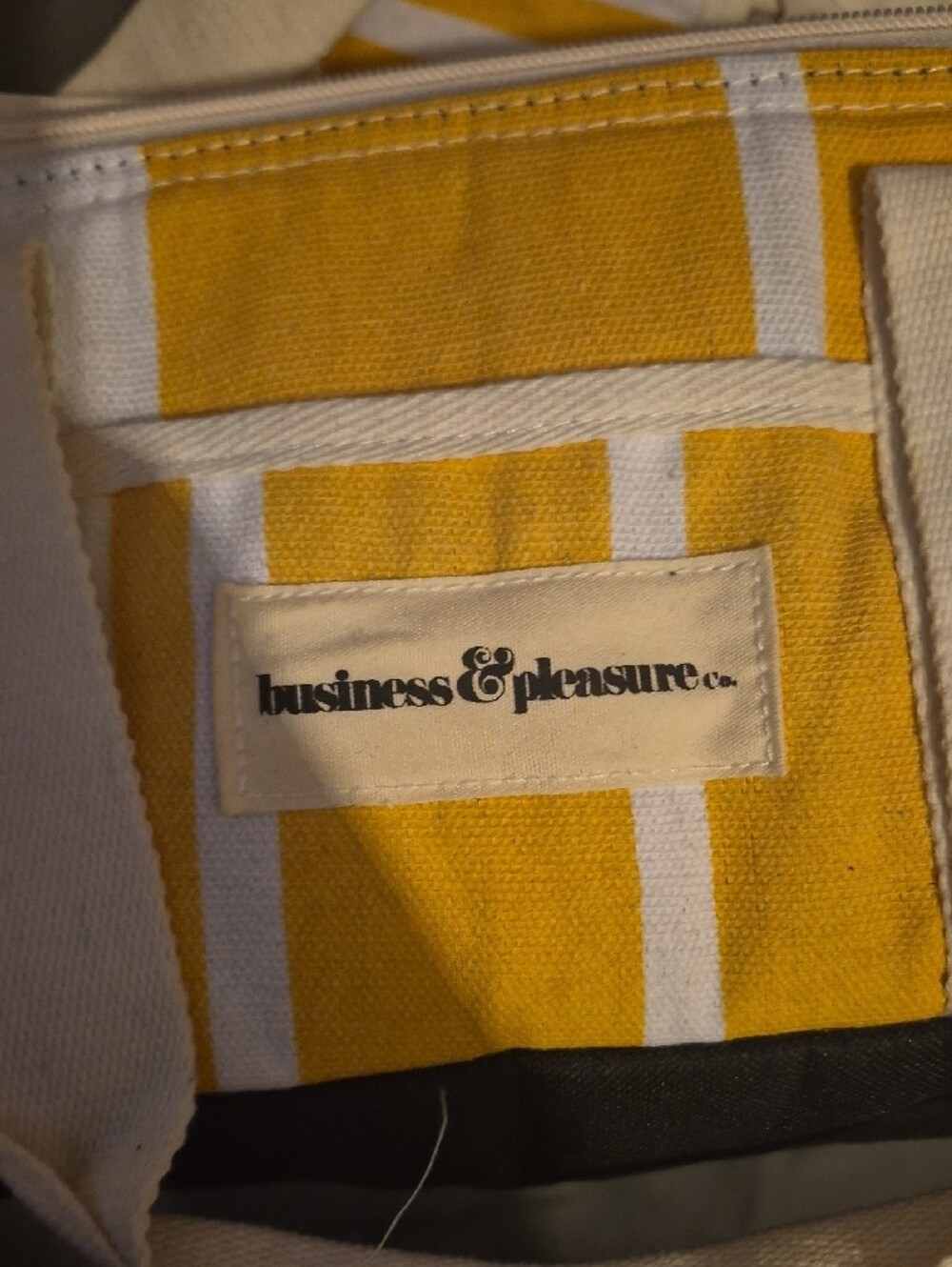 Yellow Stripe Canvas Soft Sided Cooler - Picture 2 of 5